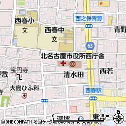 北名古屋市コミュニティセンター　ホール周辺の地図