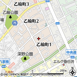 愛知県春日井市乙輪町1丁目58周辺の地図