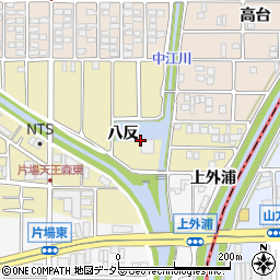 愛知県北名古屋市片場八反周辺の地図