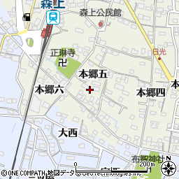 愛知県稲沢市祖父江町森上本郷五66周辺の地図