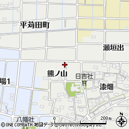 愛知県稲沢市法花寺町熊ノ山周辺の地図