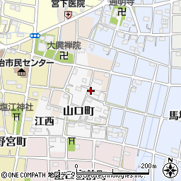 愛知県稲沢市山口町江東周辺の地図