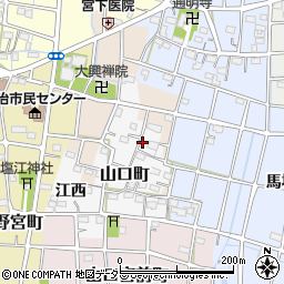 愛知県稲沢市山口町（江東）周辺の地図