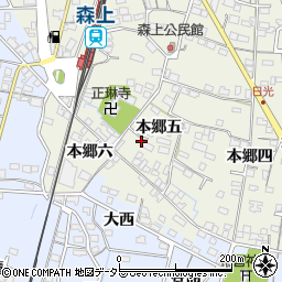 愛知県稲沢市祖父江町森上本郷五79周辺の地図