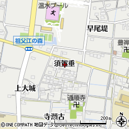 愛知県稲沢市祖父江町二俣須賀垂周辺の地図