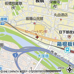 神奈川県小田原市板橋178周辺の地図
