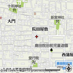 愛知県北名古屋市鹿田院田屋敷302-1周辺の地図