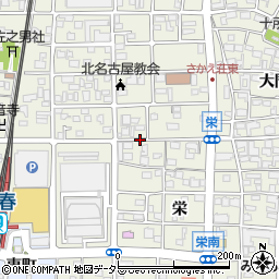 愛知県北名古屋市鹿田三狐神西周辺の地図