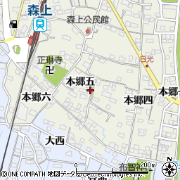 愛知県稲沢市祖父江町森上周辺の地図