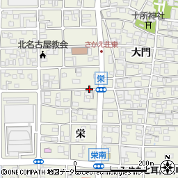 愛知県北名古屋市鹿田三狐神附周辺の地図