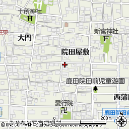 愛知県北名古屋市鹿田院田屋敷303周辺の地図