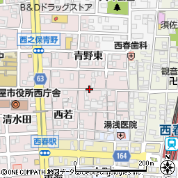 愛知県北名古屋市西之保北若宮周辺の地図