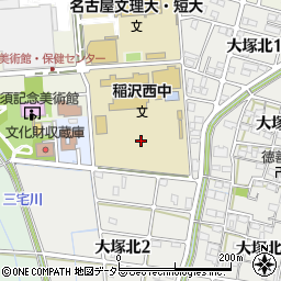愛知県稲沢市大塚町神明海道周辺の地図
