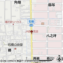 愛知県北名古屋市石橋黒土周辺の地図
