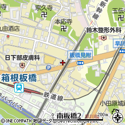 神奈川県小田原市板橋82周辺の地図