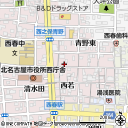 愛知県北名古屋市西之保青野東127周辺の地図
