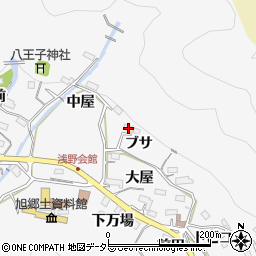 愛知県豊田市浅谷町ブサ516周辺の地図