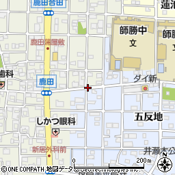 愛知県北名古屋市鹿田北赤土周辺の地図