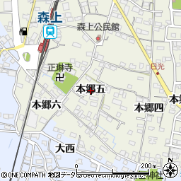 愛知県稲沢市祖父江町森上本郷五周辺の地図