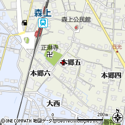 愛知県稲沢市祖父江町森上本郷五74周辺の地図
