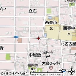 愛知県北名古屋市西之保北屋敷周辺の地図