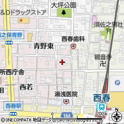 愛知県北名古屋市西之保青野東163周辺の地図