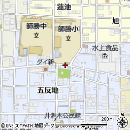 愛知県北名古屋市井瀬木南五反地周辺の地図