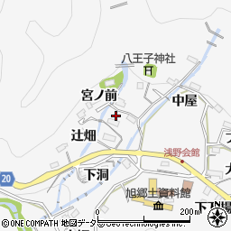 愛知県豊田市浅谷町宮ノ前周辺の地図