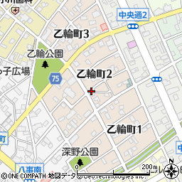 愛知県春日井市乙輪町周辺の地図
