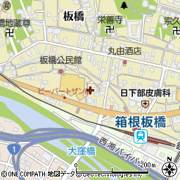 神奈川県小田原市板橋181周辺の地図