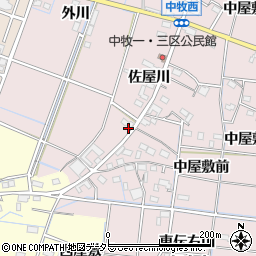 愛知県稲沢市祖父江町中牧堤外川1659周辺の地図
