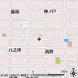 愛知県北名古屋市西之保北高野周辺の地図