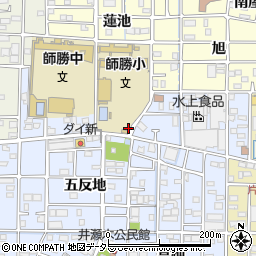愛知県北名古屋市井瀬木北五反地周辺の地図