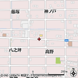 愛知県北名古屋市西之保（北高野）周辺の地図