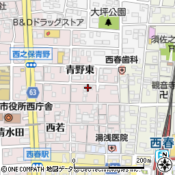 愛知県北名古屋市西之保青野東152周辺の地図