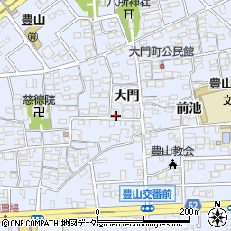 愛知県西春日井郡豊山町豊場大門周辺の地図