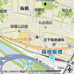 神奈川県小田原市板橋157周辺の地図