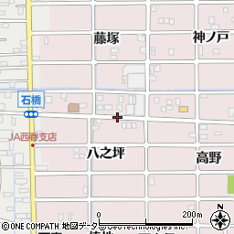 愛知県北名古屋市西之保上八ノ坪周辺の地図