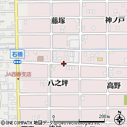 愛知県北名古屋市西之保（上八ノ坪）周辺の地図