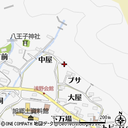 愛知県豊田市浅谷町ブサ500周辺の地図