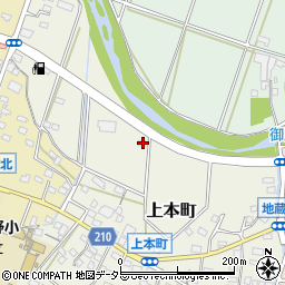愛知県瀬戸市上本町725周辺の地図
