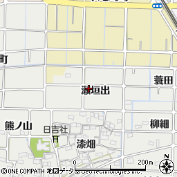 愛知県稲沢市法花寺町瀬垣出周辺の地図