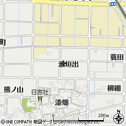 愛知県稲沢市法花寺町（瀬垣出）周辺の地図