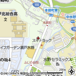 愛知県瀬戸市本郷町301周辺の地図