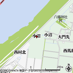 愛知県稲沢市祖父江町馬飼小沼周辺の地図