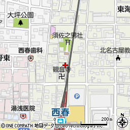 愛知県北名古屋市鹿田周辺の地図