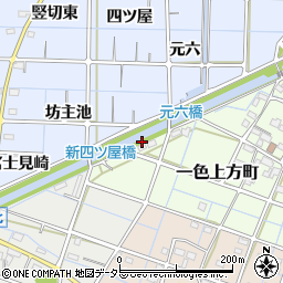 愛知県稲沢市片原一色町矢倉下周辺の地図