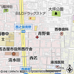 愛知県北名古屋市西之保青野東107周辺の地図