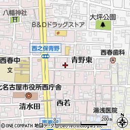 愛知県北名古屋市西之保青野東109周辺の地図