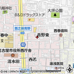 愛知県北名古屋市西之保青野東108周辺の地図